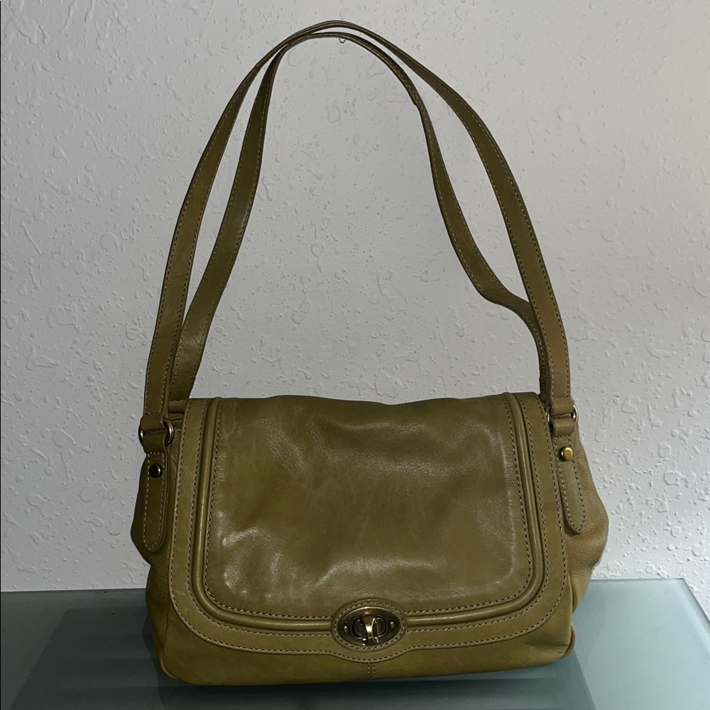 American Leather Co. Reni Glove Shoulder Bag green